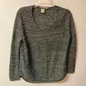 Faded Glory Medium V-Neck Sweater Black & White